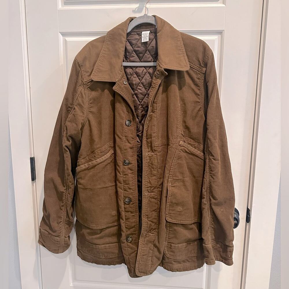 Jack Spade Lined Barn Coat XL Brown Corduroy with 6 Pockets Retail $595.00